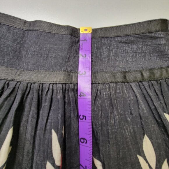 Pleated Flare Short Skirt Floral Motif - Size M - Picture 9 of 12